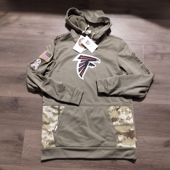 Small Nike Atlanta Falcons Therma NFL Salute to Service Hoodie Sweatshirt NWT - Picture 1 of 10